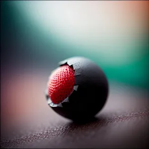 Golf Ball on Microphone Stand with Berry Fruit