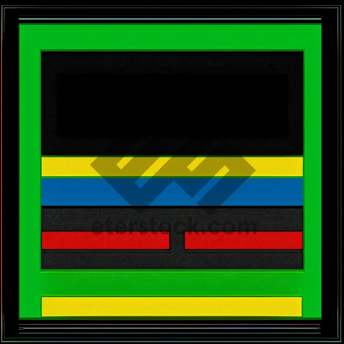 Picture of Black 3D Graphic Design Symbol in Blank Frame