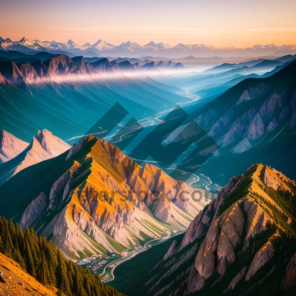 Picture of Southwest Desert Canyon Landscape with Majestic Cliffs