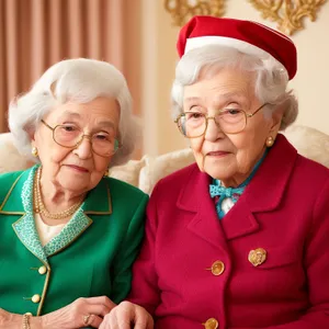 Happy Retired Couple Smiling Together at Home