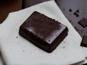 Delicious Chocolate Cake Slice with Milk
