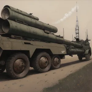 Sky-bound Military Missile Launching Truck