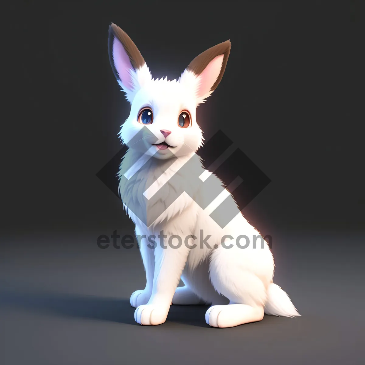 Picture of Adorable Fluffy Kitty with Curious Blue Eyes
