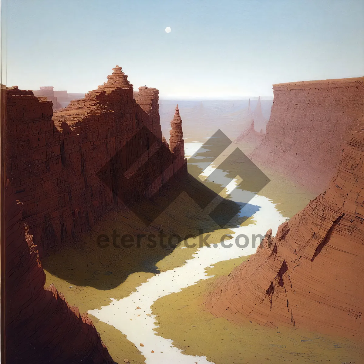 Picture of Majestic Southwest Canyon Landscape amidst Desert Sandstone