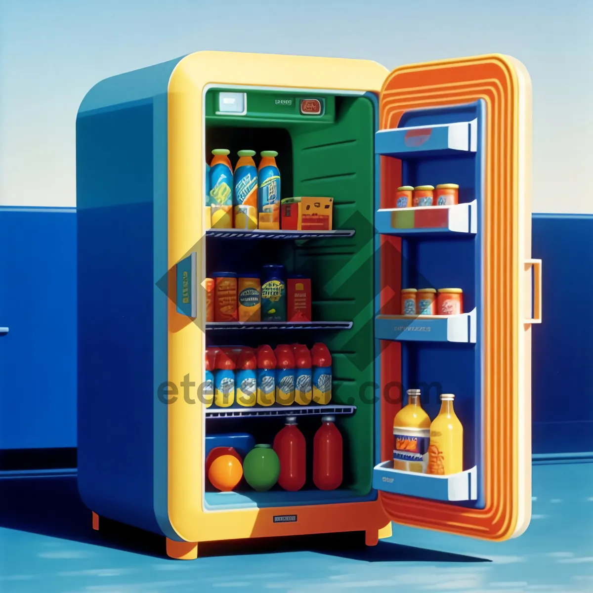 Picture of Modern Vending Machine at Busy Restaurant