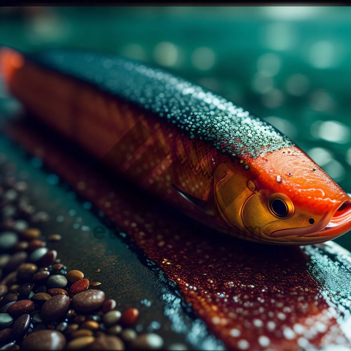 Picture of Nighttime Water Snake in Aquarium