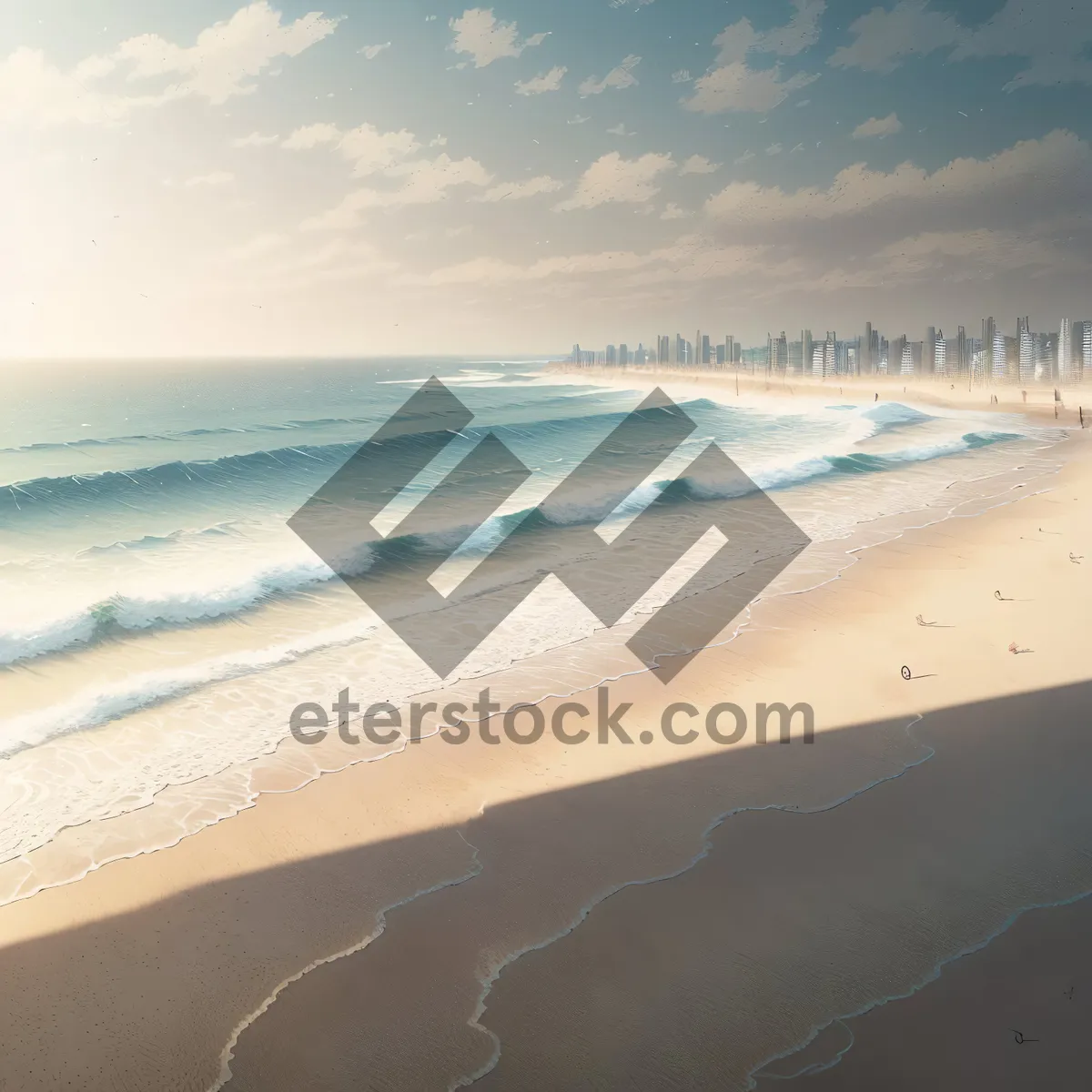 Picture of Turquoise Waterscape: Tropical Paradise on a Sandy Beach
