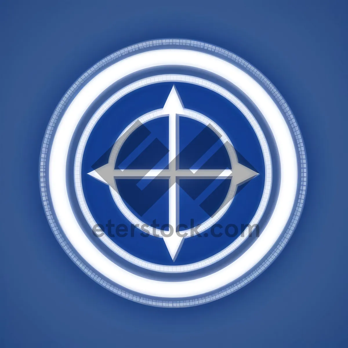 Picture of Aqua Glass Circle Icon Button Design