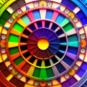 Colorful Hippie Mosaic: Modern Graphic Design Wallpaper