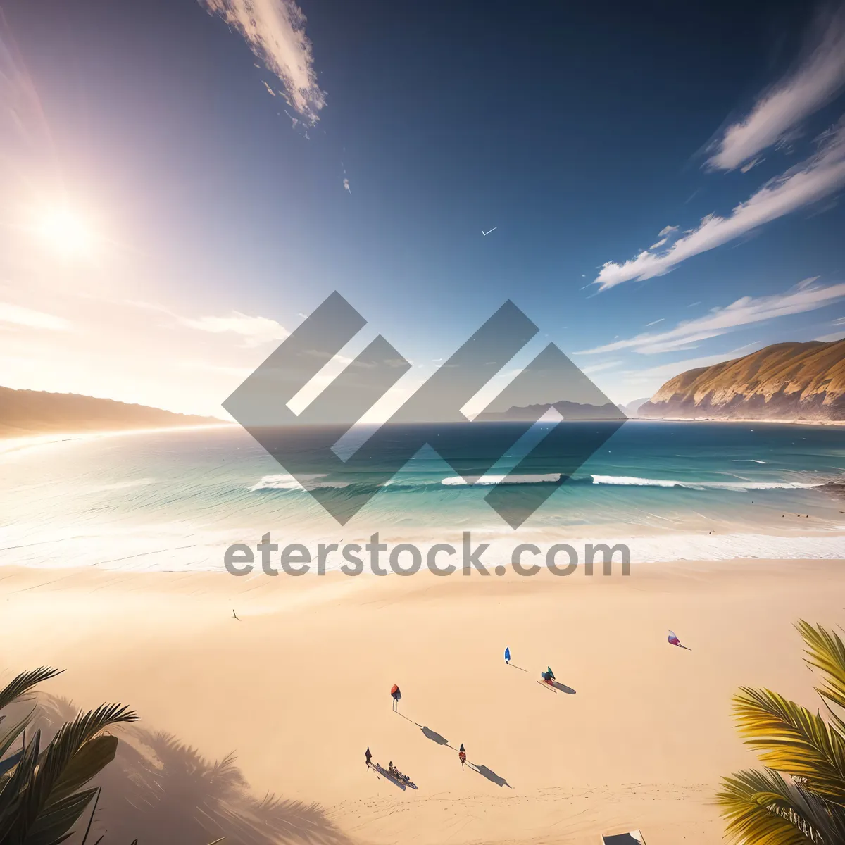 Picture of Paradise Sunset: Tranquil Seascape on Tropical Beach