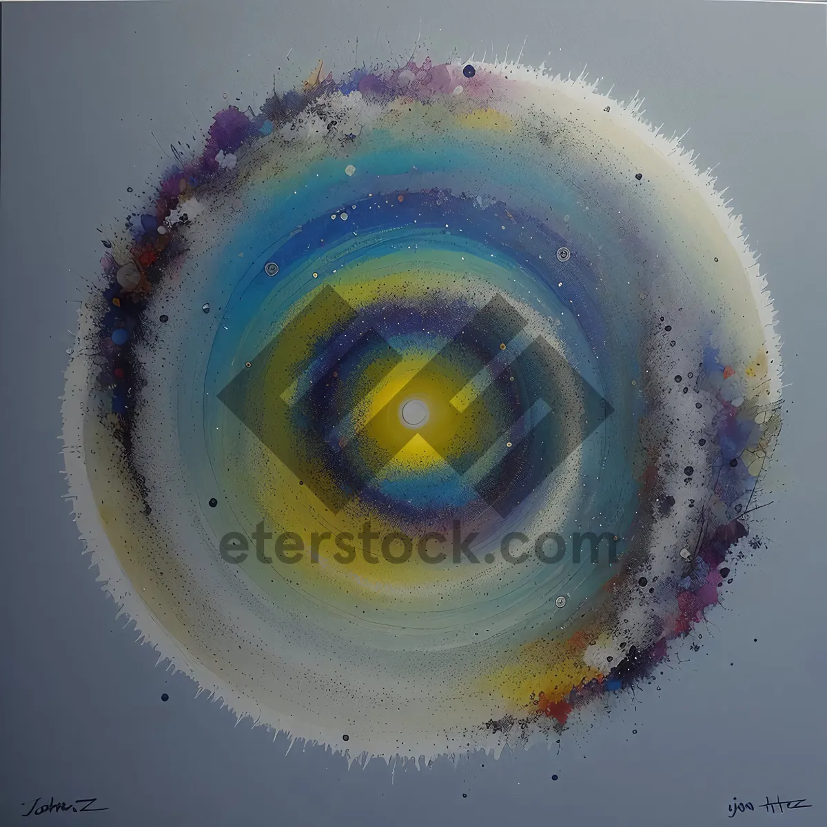 Picture of Colorful Moonlight Circle - Artful Graphic Design