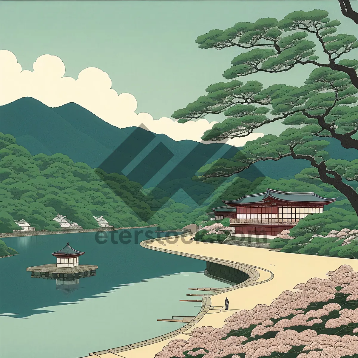 Picture of Serene Summer Escape: Coastal Mountain Bay View