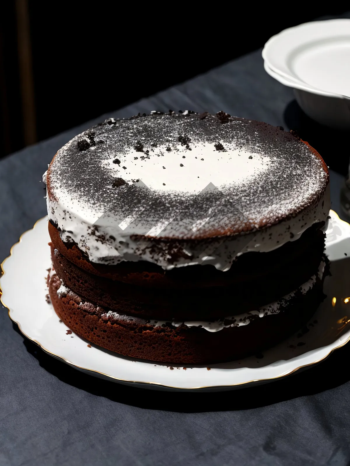 Picture of Decadent Chocolate Cream Cake with Cocoa Sauce