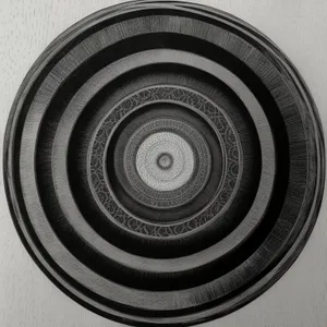 Black Circular Speaker Button for Pushing Music Sound