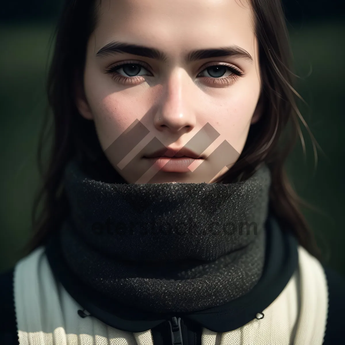 Picture of Stylish Support: Attractive Lady with Neck Brace