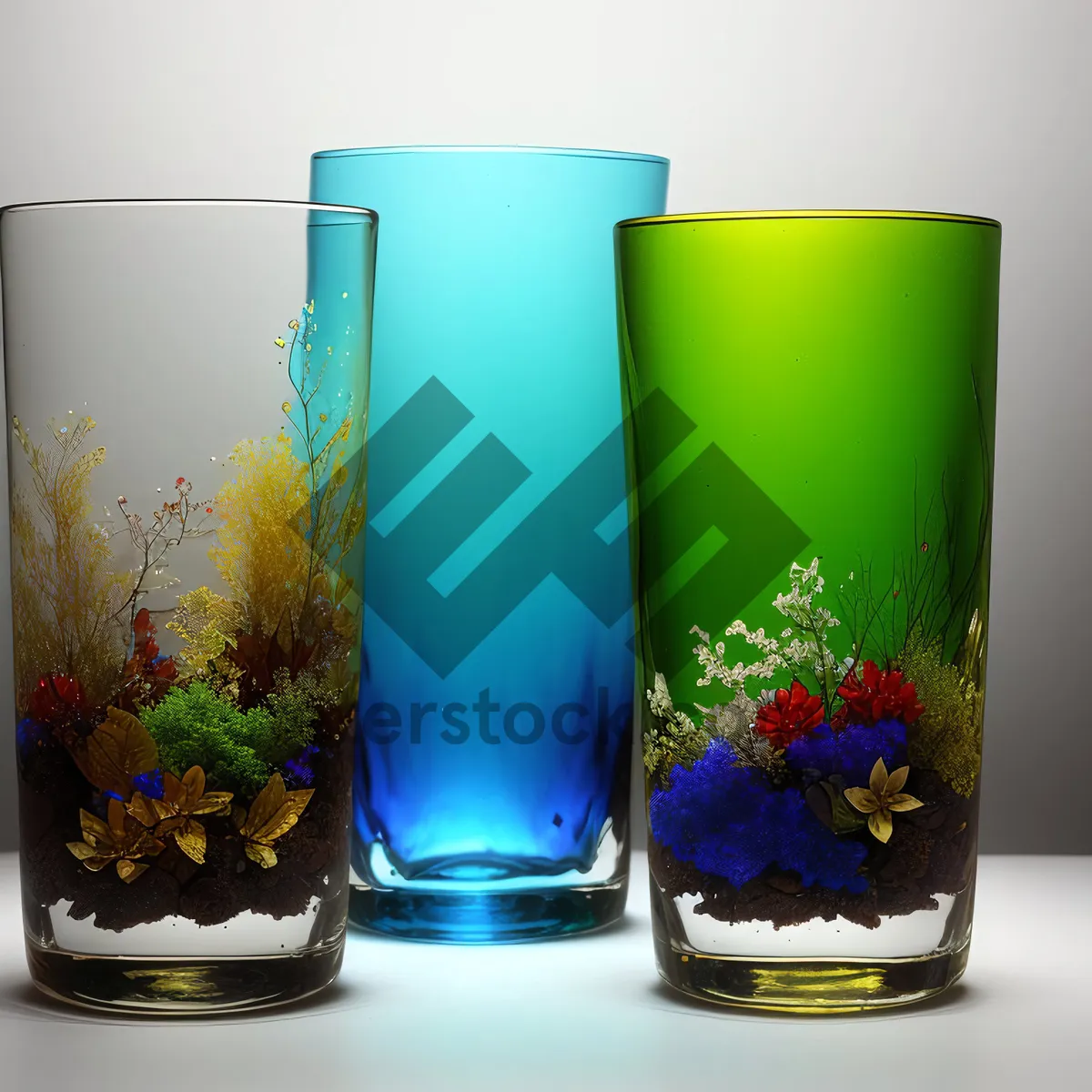 Picture of Vibrant Yellow Refreshment in Glass with Ice