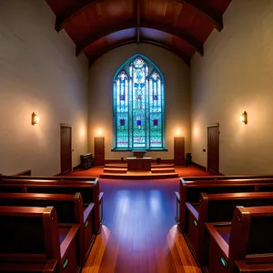 Within the historic cathedral, an ornate altar graces the interior