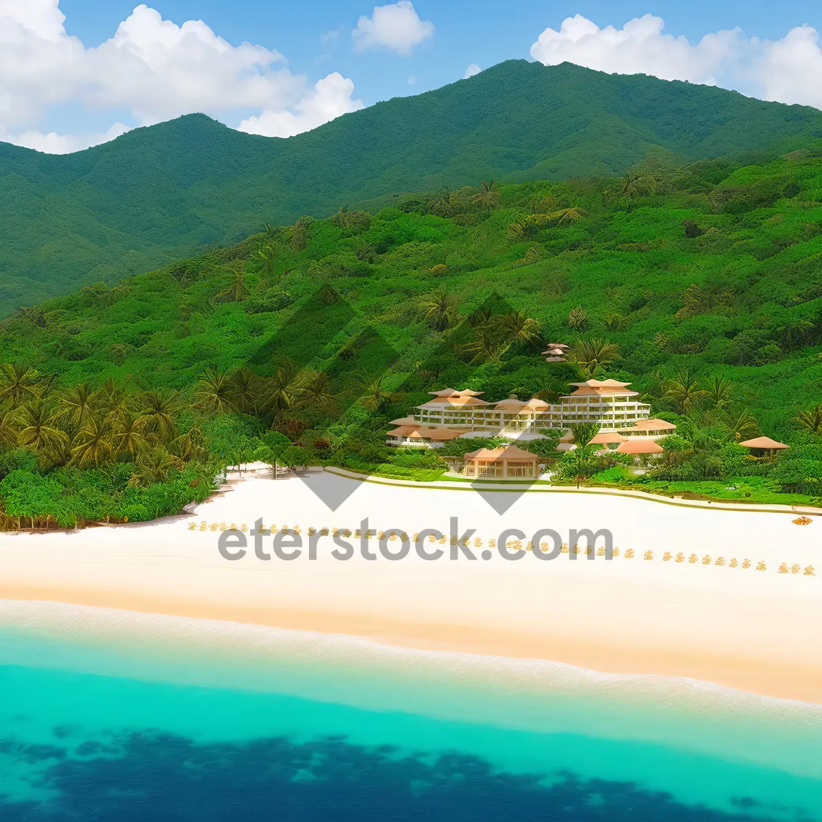 Picture of Highland Mountain Landscape by the Water
