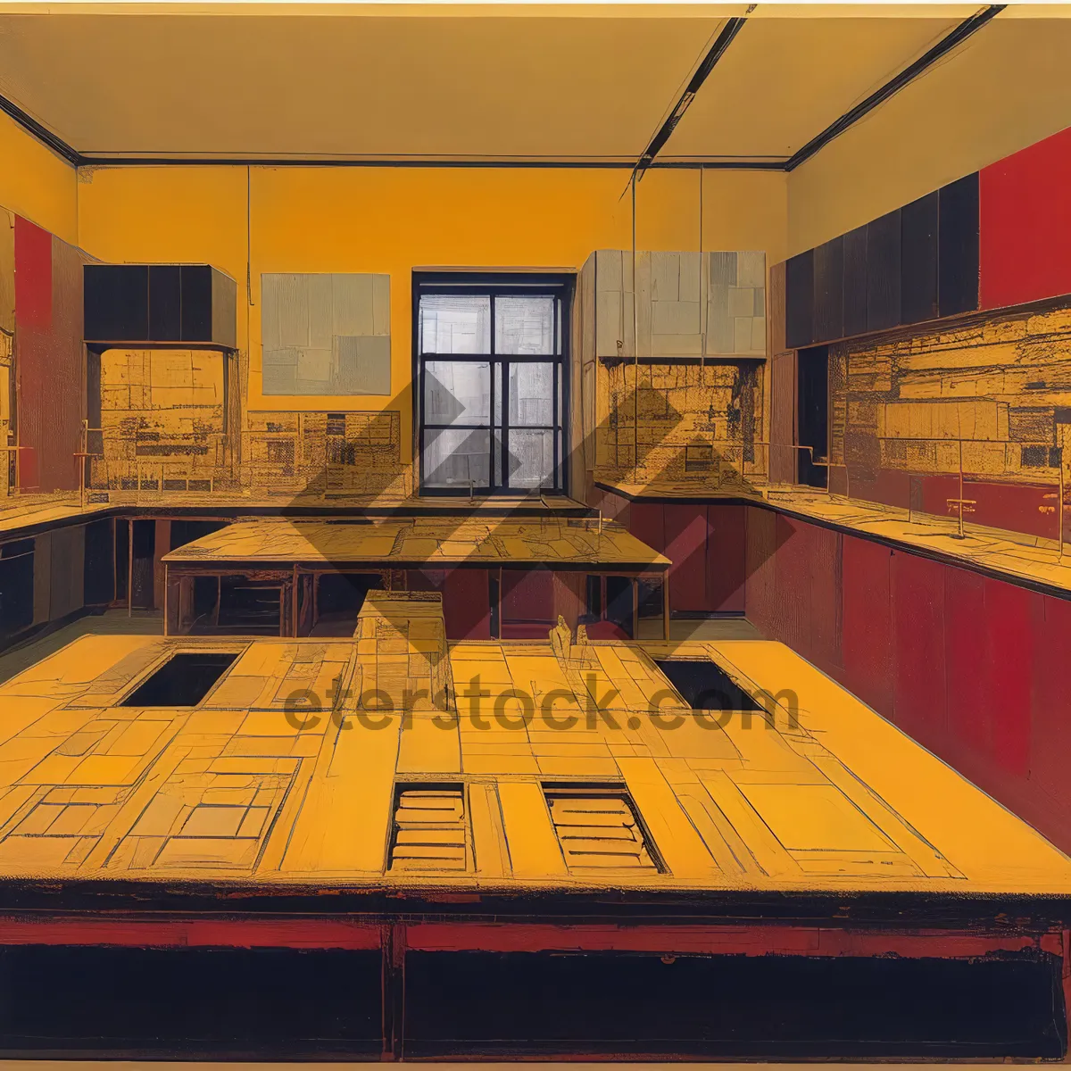 Picture of Modern Luxury Interior with Wood Furniture and Stylish Décor