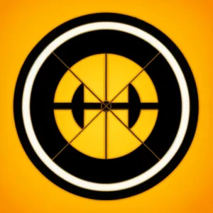 Gold Metallic Round Web Button Icon