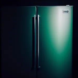 Blank white refrigerator with empty paper on door.