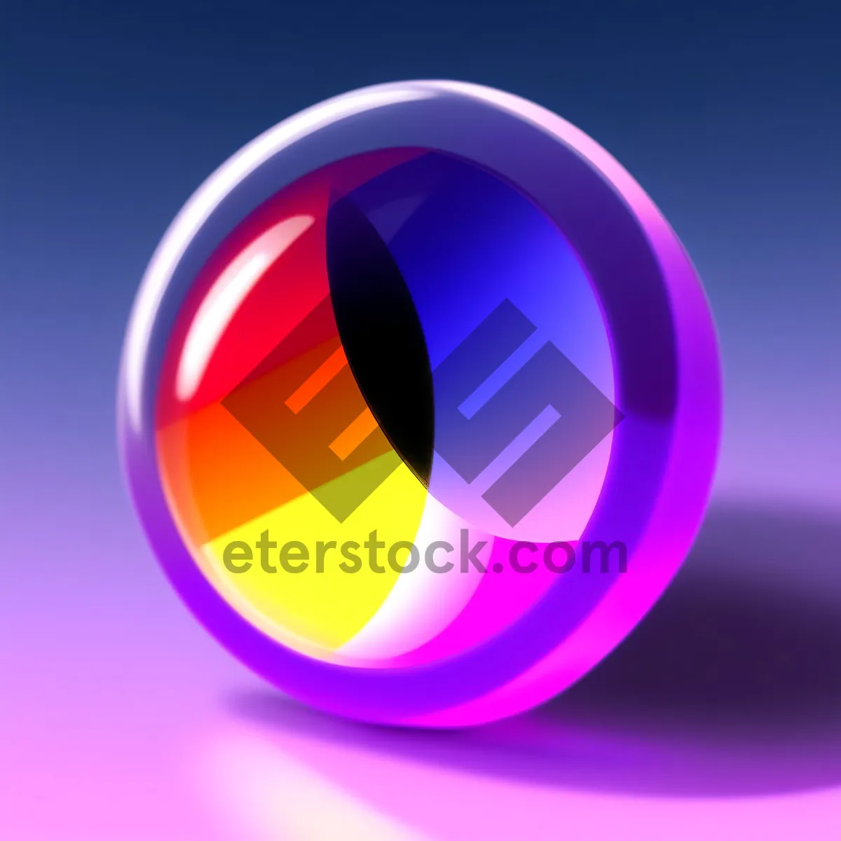 Picture of Glossy Gradient Button Set with Bright Colors
