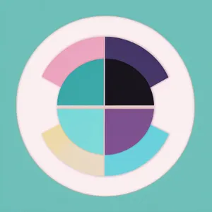 Shiny Round Logo Button with Circle Design