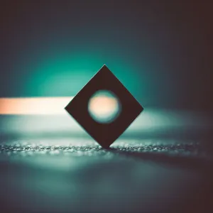 Translucent Glass Icon with Symbolic Light - 3D Design