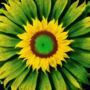 Burst of Sunshine: Vibrant Sunflowers Blooming in a Colorful Field