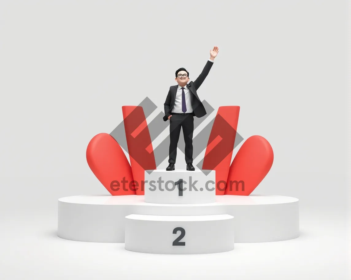Picture of 3D Business Icon Person Symbol Render Character