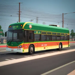 Efficient City Shuttle Bus on Urban Road