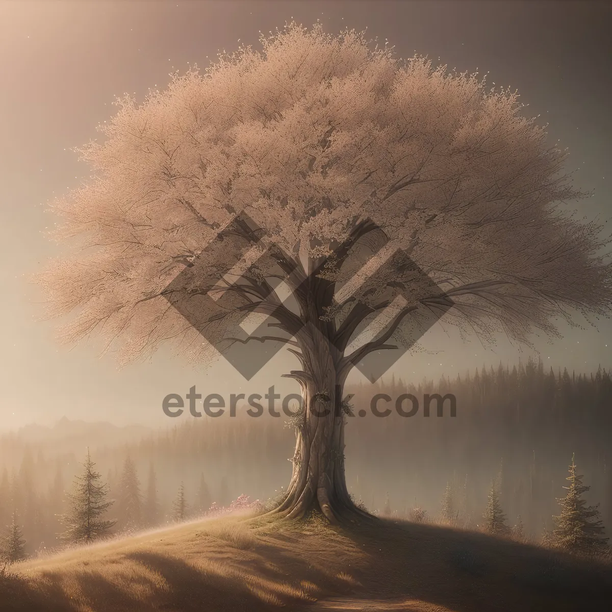 Picture of Wintry Forestscape with Snow-Kissed Trees