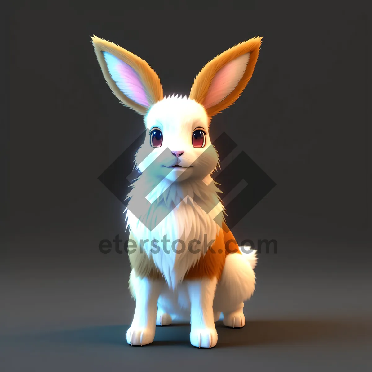 Picture of Fluffy Bunny Ears Pet Portrait