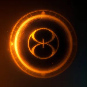Fiery Glow: Abstract Fractal Circle Design