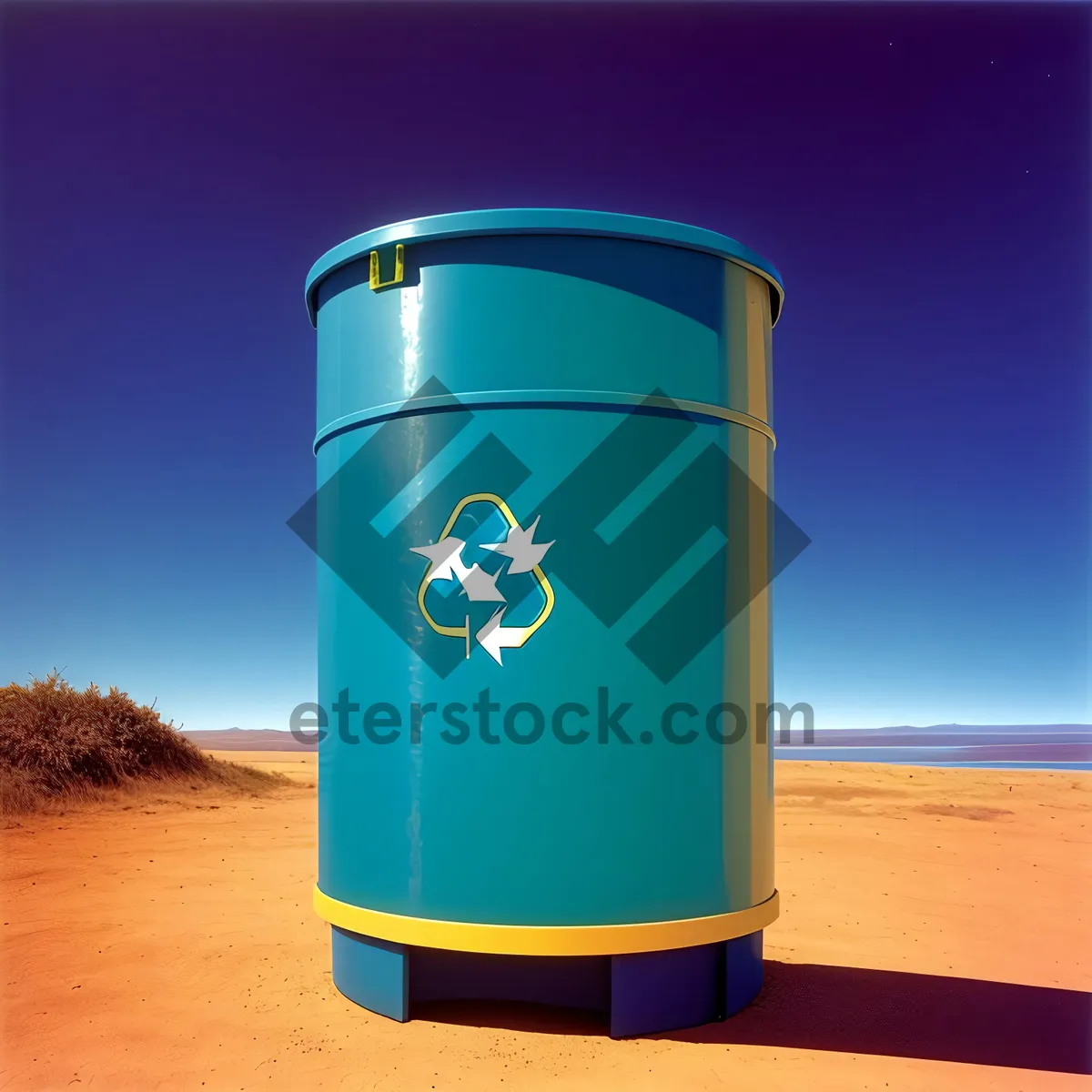 Picture of Industrial Waste Barrel: Contaminated Fuel and Chemical Disposal