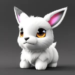 Cute Bunny with Fluffy Ears
