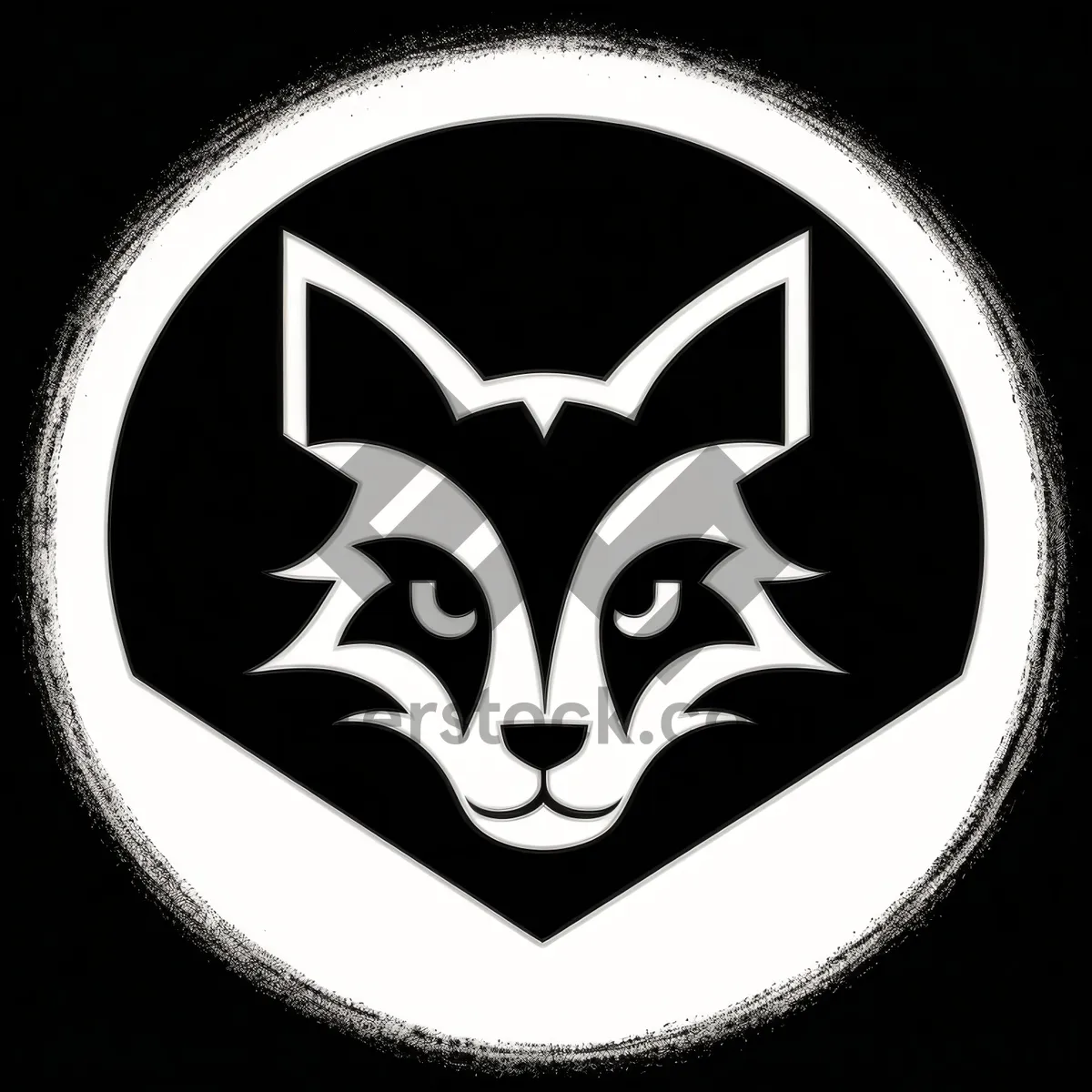 Picture of Round Black Button Icon - Yellow Design Symbol