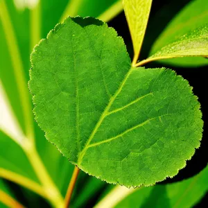 Lush Forest Foliage: Vibrant Summer Leaves in Close-up.