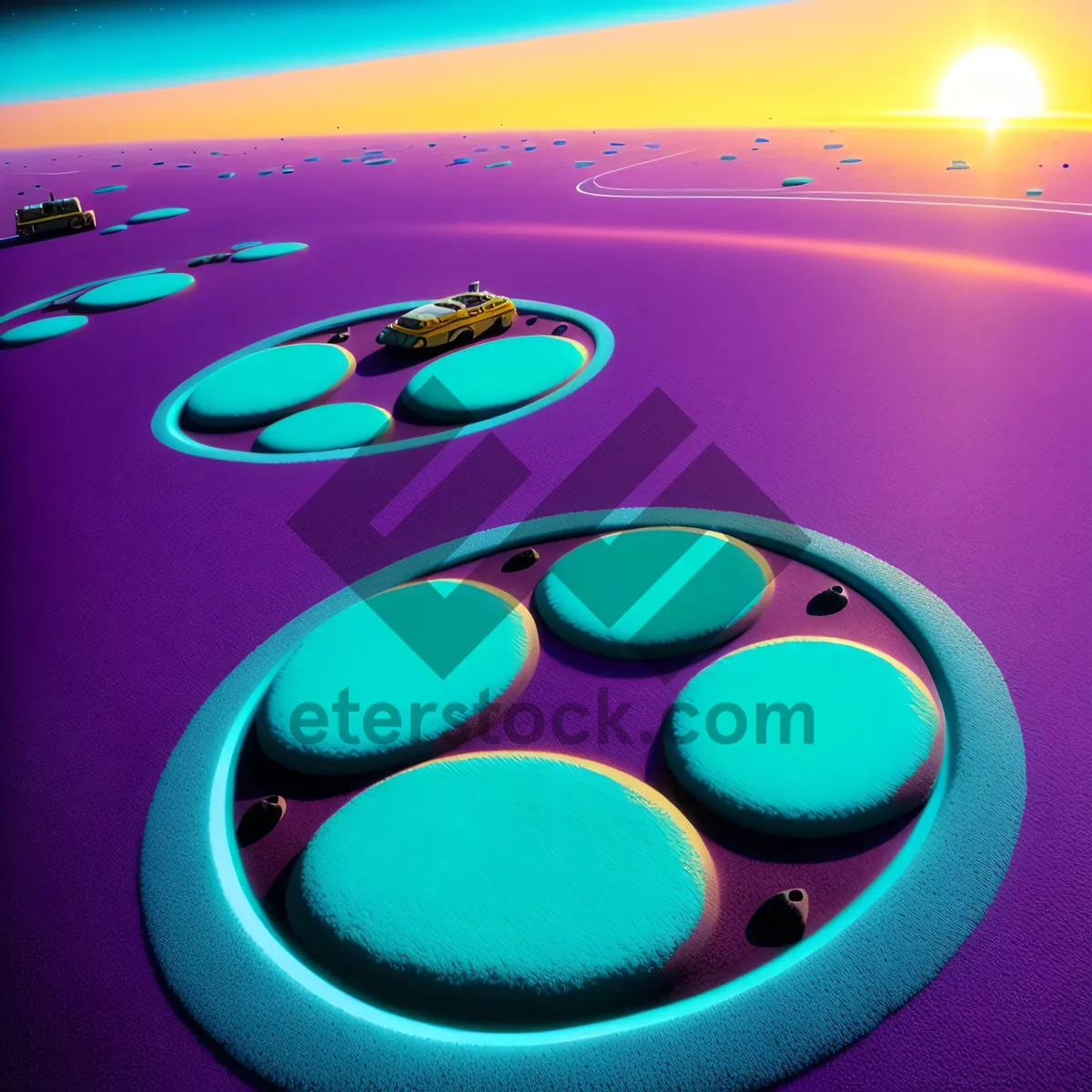 Picture of Shiny Celestial Icon: Modern 3D Planet Button