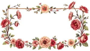 Floral Japanese Branch Pattern - Ornate Silhouette Design