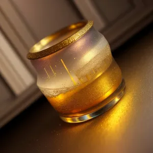 Golden Cap Drink Bottle Party Sparkle