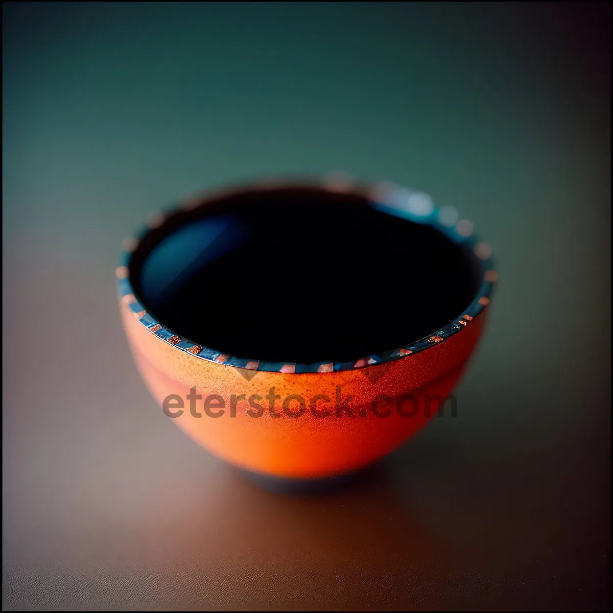 Picture of Hot Herbal Tea in Black Cup