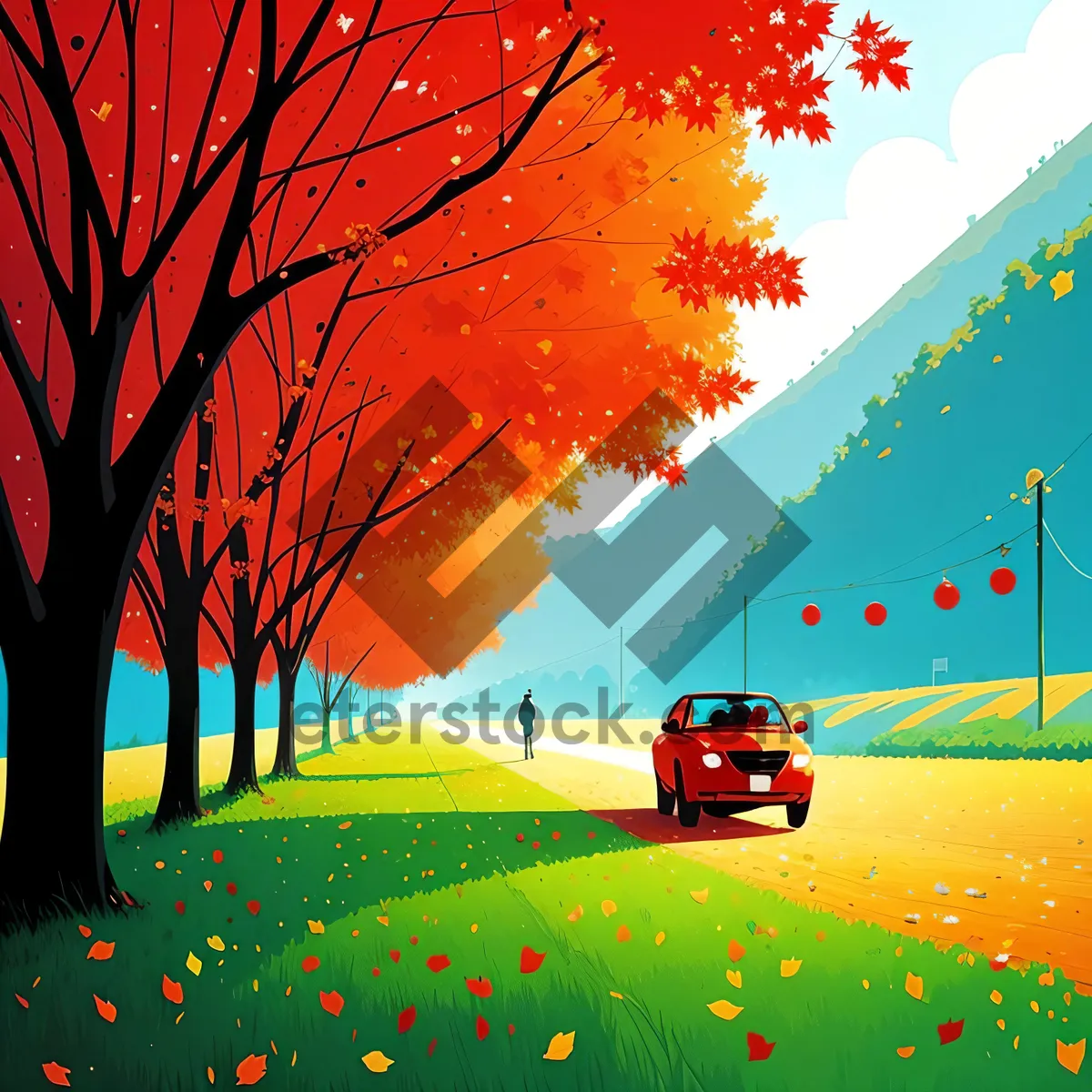 Picture of Vibrant Summer Horizon with Sunlit Sky