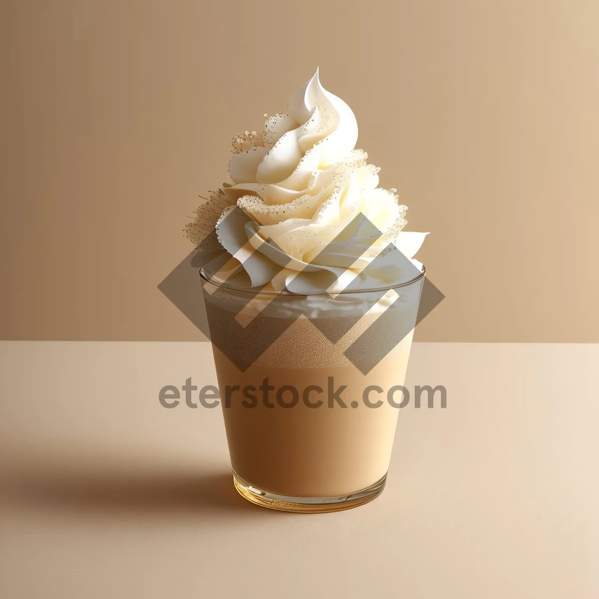 Picture of Delicious creamy cocoa in a glass.