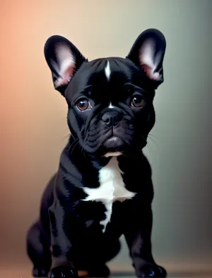 Bulldog Puppy: Cute and Wrinkled Canine Portrait
