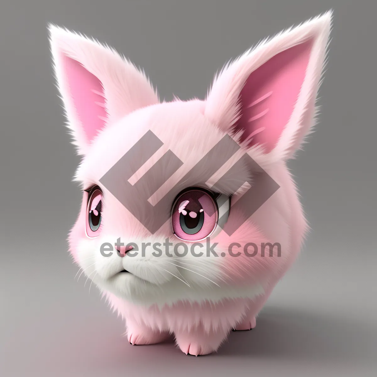 Picture of Portrait capturing the essence of a fluffy bunny, radiating charm and cuteness