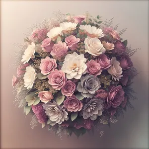 Vintage Floral Bouquet Design - Decorative Art