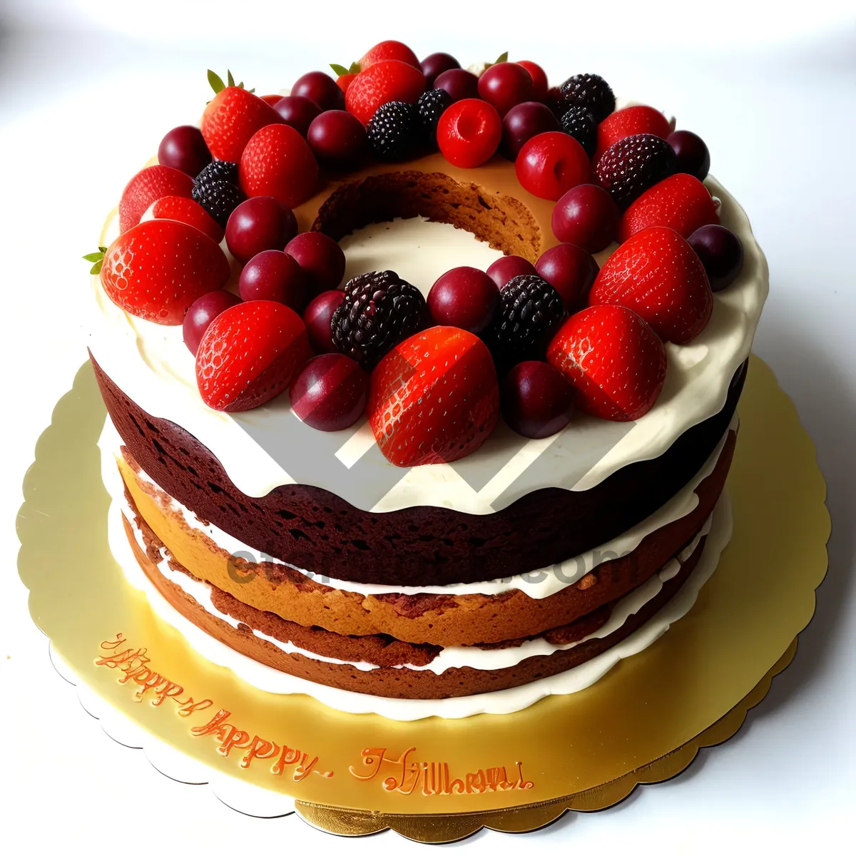 Picture of Delicious Berry Trifle with Chocolate Drizzle