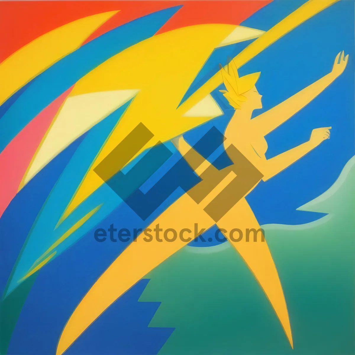 Picture of Energetic Lightning Flag Design Symbolizes Country's Power