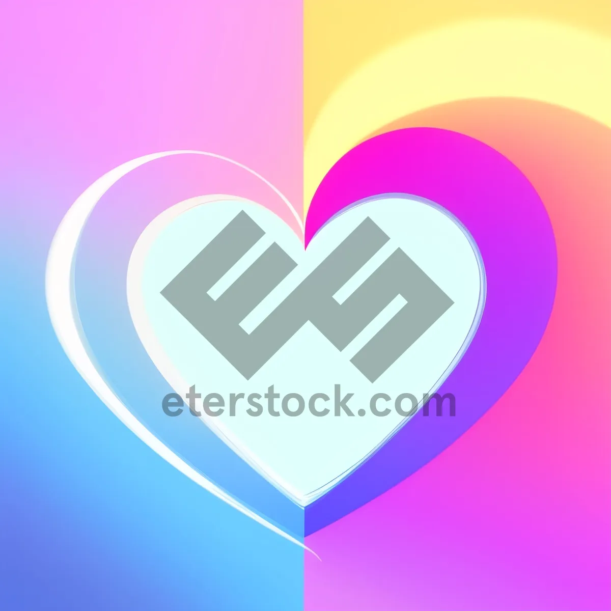 Picture of Colorful Heart Gradient Wallpaper